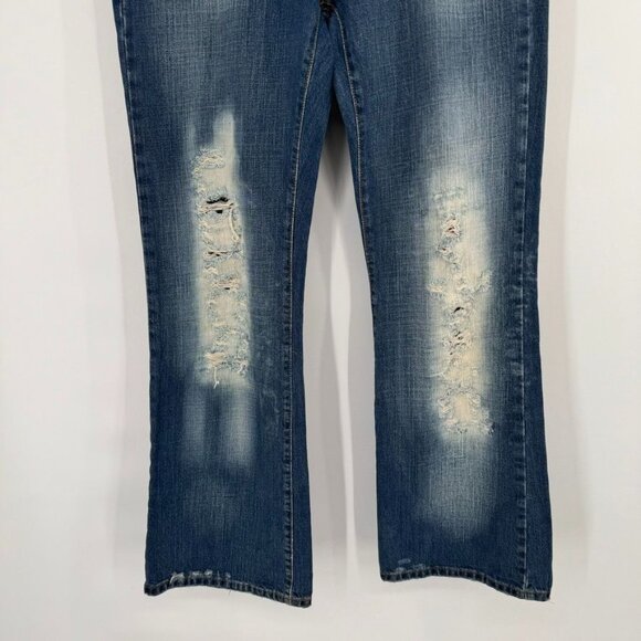 Stetson Womens Classic Bootcut Jeans No.816 Size 14 Long Distressed Denim - Picture 8 of 16